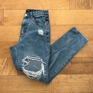Deconstructed Pretty Little Thing Mom jeans